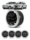 Kit com 04 Difusores de Ar Central Lateral Esquerdo e Direito Prata Com Suporte Prisma Celta Kit com 04 Difusores de Ar Central Lateral Esquerdo e Direito Prata Com Suporte Prisma Celta