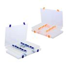 Kit com 04 Estojos para Iscas EP Fishing (Azul e Laranja, 22 divisórias) Kit com 04 Estojos para Iscas EP Fishing (Azul e Laranja, 22 divisórias)