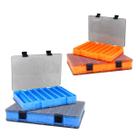 Kit com 04 Estojos para Iscas EP Fishing Duplo (Laranja e Azul, 16 divisórias) Kit com 04 Estojos para Iscas EP Fishing Duplo (Laranja e Azul, 16 divisórias)