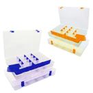 Kit com 04 Estojos para Iscas EP Fishing Grande (Azul e Laranja, 17 divisórias) Kit com 04 Estojos para Iscas EP Fishing Grande (Azul e Laranja, 17 divisórias)