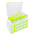 Kit com 04 Estojos para Iscas EP Fishing Grande (Verde, 17 divisórias) Kit com 04 Estojos para Iscas EP Fishing Grande (Verde, 17 divisórias)