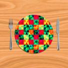 Kit Com 04 Jogos Americanos Sousplat Abstrato Mod.01