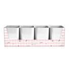 Kit Com 04 Porta Trecos Pequenos Astros Rosa