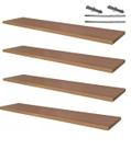Kit com 04 Prateleiras e suporte de fixação em Mdf dimensão 15x95 espessura de 15mm cor Madeirado Padrão 95x15