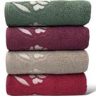 Kit Com 04 Toalhas De Banho Gigante / Banhão - Guadalupe - Verde/Rubi/Fendi/Vermelho -72x150cm- LMpeter Kit Com 04 Toalhas De Banho Gigante / Banhão - Guadalupe - Verde/Rubi/Fendi/Vermelho -72x150cm- LMpeter