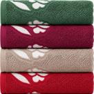 Kit Com 04 Toalhas De Banho Gigante / Banhão - Guadalupe - Verde/Rubi/Fendi/Vermelho -72x150cm- LMpeter