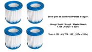 Kit com 04 unidades do cartucho refil filtro para bomba filtrante Jilong Modelo 1 para bomba 1136 LH cod 290587 (2 x 2)