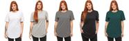 Kit com 05 camisetas longline manga curta feminina Kit com 05 camisetas longline manga curta feminina