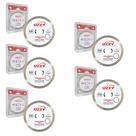 Kit com 05 Discos de Corte Uzzy Diamantado Turbo para Porcelanato 110 8 20 mm