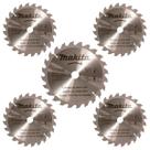 Kit com 05 Discos de Serra Circular para Madeira 7.1/4" 185mmx2.2mm 24 Dentes Makita D-51340 Único