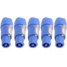 Kit Com 05 Plugs Conectores Powercon Macho 3 Polos Com Trava