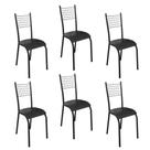 Kit com 06 Cadeiras Bella 90cm X 48cm X 37cm