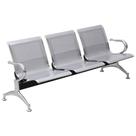 Kit com 09 Cadeiras Longarina Aeroporto Cromada 3 Lugares