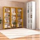 Kit com 1 Estante Livreiro 11 Nichos Odelia e 2 Estantes Modulares 5 Nichos Liverpool