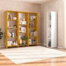 Kit com 1 Estante Multiuso 11 Nichos Odelia e 1 Estante para Livros 4 Nichos Delta