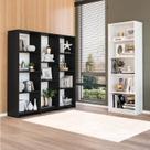 Kit com 1 Estante Multiuso 5 Nichos Montreal e 1 Estante Livreiro 11 Nichos Odelia Kit com 1 Estante Multiuso 5 Nichos Montreal e 1 Estante Livreiro 11 Nichos Odelia