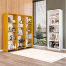 Kit com 1 Estante Multiuso 5 Nichos Montreal e 1 Estante Livreiro 11 Nichos Odelia