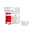 Kit com 1 pacote de pote bowl 750 ml com sobretampa com 20 unidades