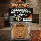 Kit Com 10 Acendedor + Briquete MAGMA Churrasco Sem Complicação