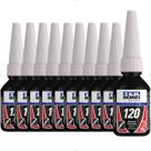 Kit com 10 Adesivos Anaeróbicos Trava Rosca Alta Resistência 120 10g Tekbond
