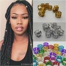 Kit Com 10 - Anéis Para Tranças E Dreads