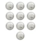Kit com 10 Apliques Floral Prata 23mm Rodeo West 33073