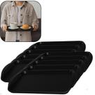 Kit com 10 Bandejas Multiuso Retangular 35,8x23,6 cm Resistente Restaurante Self Service Fast Food