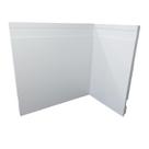 Kit com 10 Barras de Rodapé de Poliestireno Frisado - Branco - 20cm de altura (20x1x240cm) Kit com 10 Barras de Rodapé de Poliestireno Frisado - Branco - 20cm de altura (20x1x240cm)