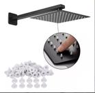 Kit Com 10 Bicos Silicone De Chuveiro Ducha Slim A Gás Quadrado Inox Reparo