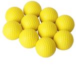 Kit Com 10 Bolas De Golfe Treino Amarelo Indoor E Outdoor