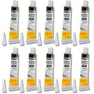 Kit Com 10 Borrachas de Silicone Acético Branco 50g Tubete - Vonder