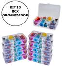 Kit Com 10 Box Organizadores Tam P Transparente Kit Com 10 Box Organizadores Tam P Transparente