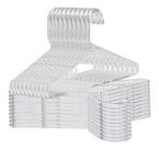 Kit com 10 Cabides Tradicional Médio Transparente Leveza e Resistência