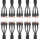 Kit com 10 Cabos 3 em 1 Lightning Type-C e Micro USB V8 3.1A