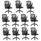 Kit com 10 Cadeira Escritório Diretor Office Columbus com Tela Mesh