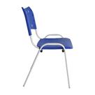 Kit Com 10 Cadeiras Iso Para Escola Escritório Comércio Azul Base Branca Kit Com 10 Cadeiras Iso Para Escola Escritório Comércio Azul Base Branca