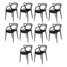 Kit com 10 Cadeiras para Sala de Jantar Allegra Solna Preto Kit com 10 Cadeiras para Sala de Jantar Allegra Solna Preto