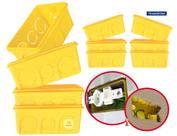 Kit Com 10 Caixas De Luz Para Embutir na Parede Instalação elétrica Retangular Tramontina 4x2