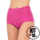 Kit Com 10 Calcinhas Boxer Cueca Feminina Shortinho Sem Costura Laser