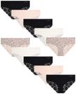Kit com 10 Calcinhas Hipster Jessica Simpson para Mulheres XL