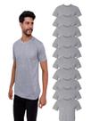 Kit Com 10 Camisetas Básica Lisas Cinza - 100% Poliéster Kit Com 10 Camisetas Básica Lisas Cinza - 100% Poliéster