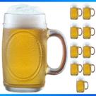 Kit Com 10 Canecas De Vidro Chopp Cerveja Bar Restaurante Padaria 350 Ml