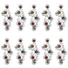 Kit Com 10 Castiçais de Parede Porta Velas Metal Vidro 45,5x19cm - Atacado
