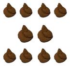 Kit Com 10 Cocô Falso Brinquedo Pegadinha Marrom Kit Com 10 Cocô Falso Brinquedo Pegadinha Marrom