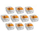 Kit com 10 Conector De Emenda 2 Polos 0,08 a 4,0 mm 32a 221-412 Wago
