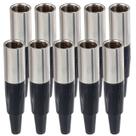 Kit com 10 Conector Mini PLug XLR Macho