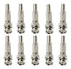 Kit com 10 Conectores BNC Macho Mola com Parafuso de 4mm para Câmera e Cabo de CFTV