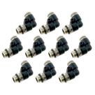 Kit Com 10 Conexões Cotovelo Engate Rápido Giratório 1/4 Pol. X 8mm - Werk Schott