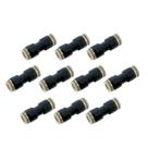 Kit Com 10 Conexões Engate Rápido Pneumática União Reta Mangueira 6mm Werk Schott