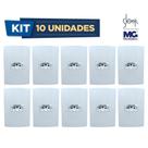 Kit com 10 Conjunto Tomada 4x2 Alto Brilho 20a Sleek Margirius